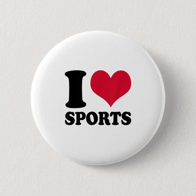 I Love Srts Fitness Motivation  6 Cm Round Badge (Front)