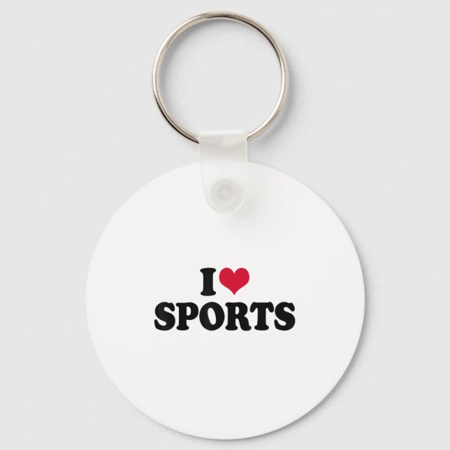 I Love Srts Fitness Motivation  Key Ring (Front)