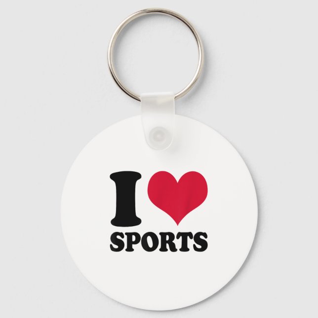 I Love Srts Fitness Motivation  Key Ring (Front)