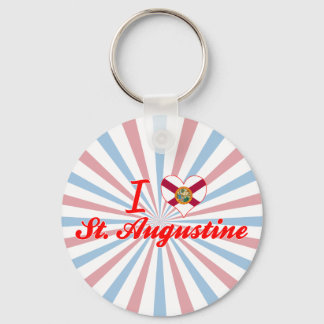 I Love St. Augustine, Florida Key Ring