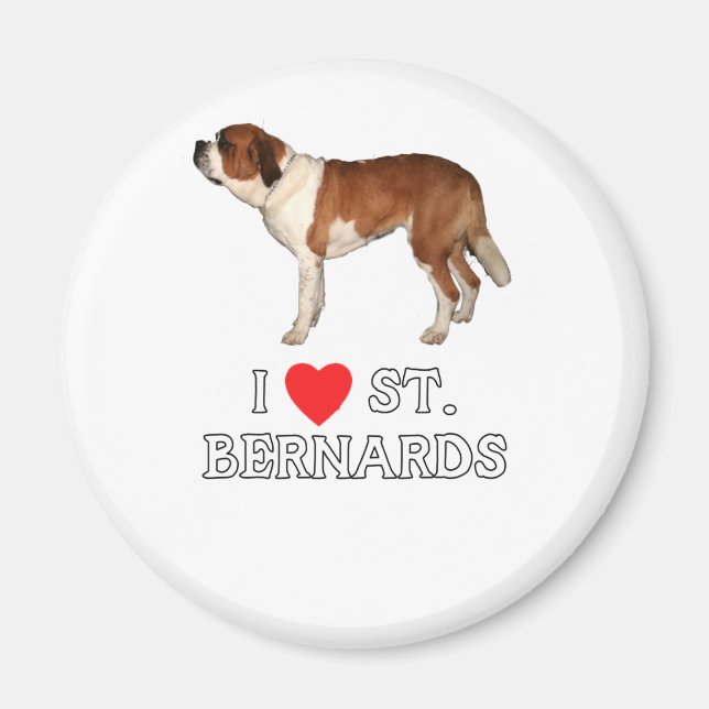 I Love St. Bernards Magnet (Front)