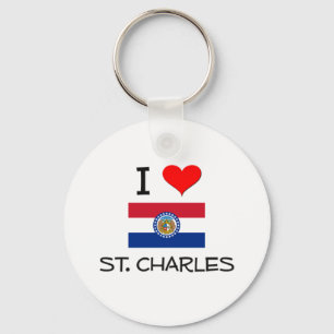 I Love St. Charles Missouri Key Ring