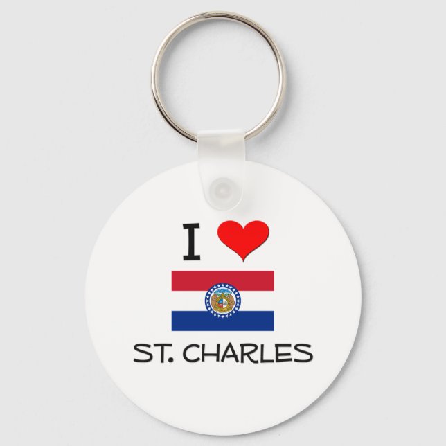 I Love St. Charles Missouri Key Ring (Front)