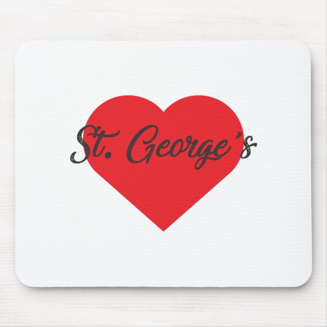 I Love St George's - Grenada Mouse Mat (Front)