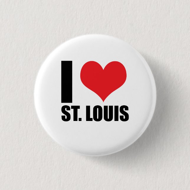 I love St. Louis 3 Cm Round Badge (Front)