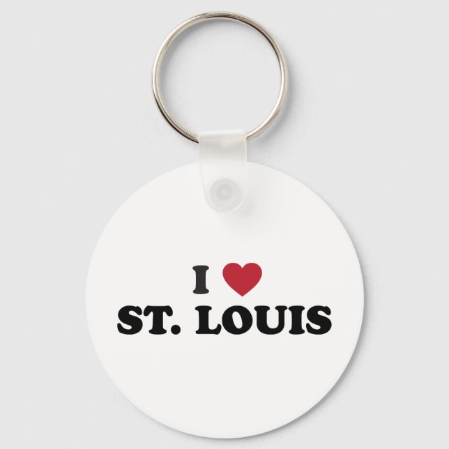 I Love St. Louis Missouri Key Ring (Front)