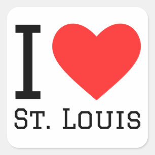 I love st. Louis Square Sticker