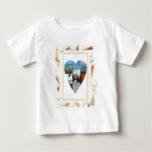 I love St. Maarten Shells Heart -.Celeste Sheffey Baby T-Shirt