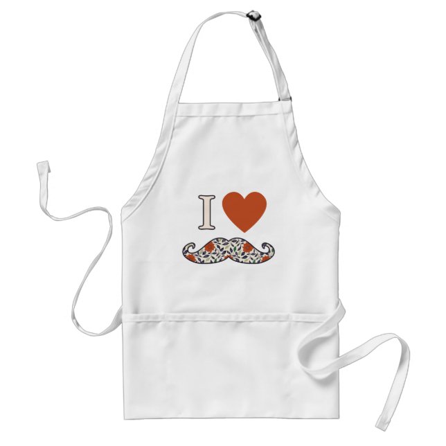I love stache standard apron (Front)