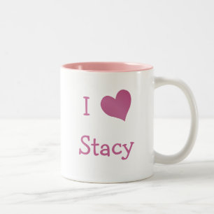 I Love Stacy Two-Tone Coffee Mug