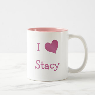 I Love Stacy Two-Tone Coffee Mug