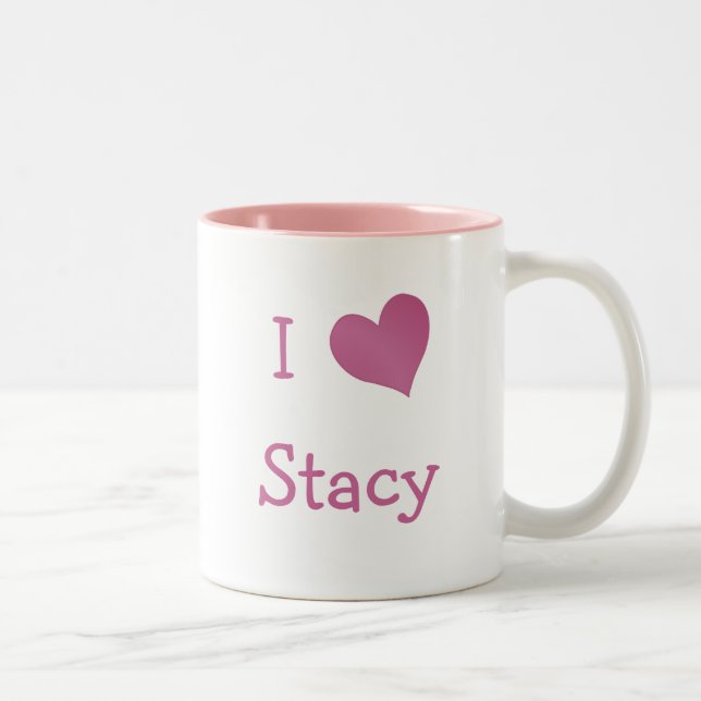 I Love Stacy Two-Tone Coffee Mug (Right)