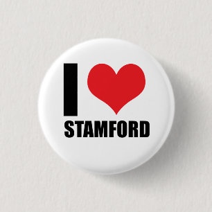 I love Stamford 3 Cm Round Badge