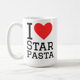 I love star pasta coffee mug