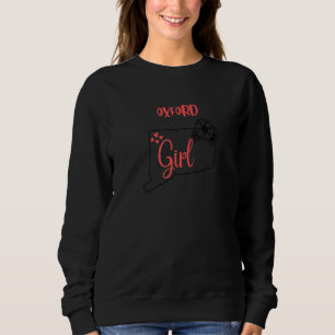 I Love State Of Connecticut Flower Outline Oxford Sweatshirt