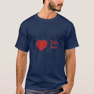 I Love Staten Island New-York Lover Retro Distress T-Shirt