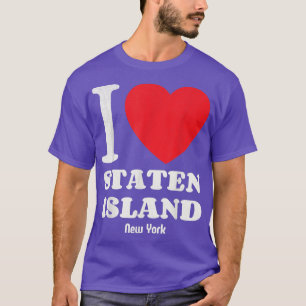 I Love Staten Island Newyork Lover Retro Distresse T-Shirt