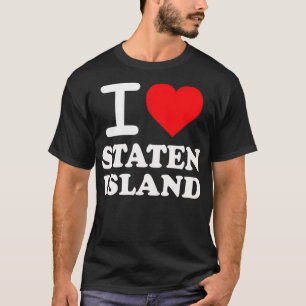 I Love Staten Island Red Heart Meme Funny Pullover