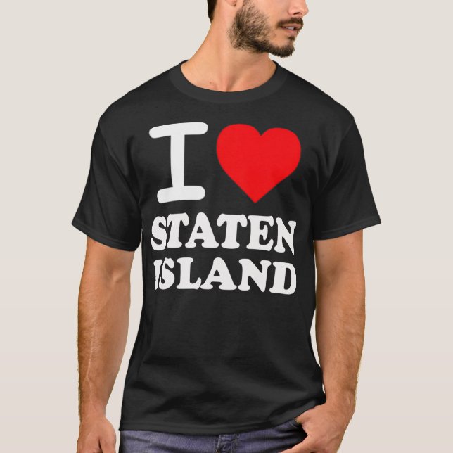 I Love Staten Island Red Heart Meme Funny Pullover (Front)