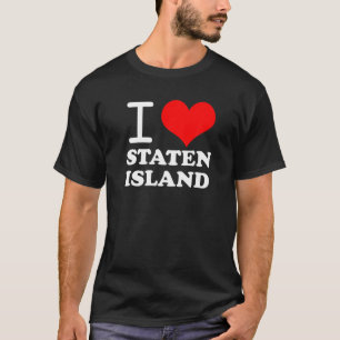 I Love Staten Island Red Heart Meme Funny T-Shirt