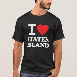 I Love Staten Island Red Heart Meme Funny T-Shirt