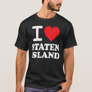 I Love Staten Island Red Heart Meme Funny T-Shirt