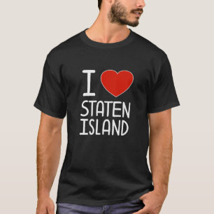I Love Staten Island Red Heart T-Shirt