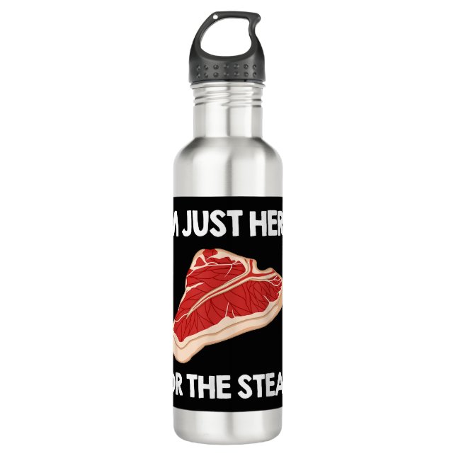 I Love Steak Gift Ribeye House 710 Ml Water Bottle (Front)