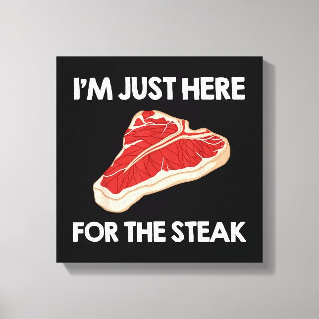 I Love Steak Gift Ribeye House Canvas Print (Front)