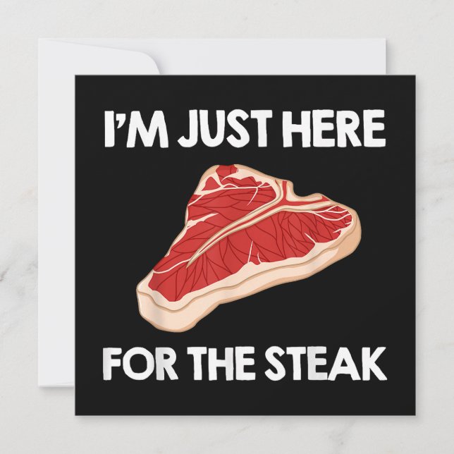 I Love Steak Gift Ribeye House Invitation (Front)