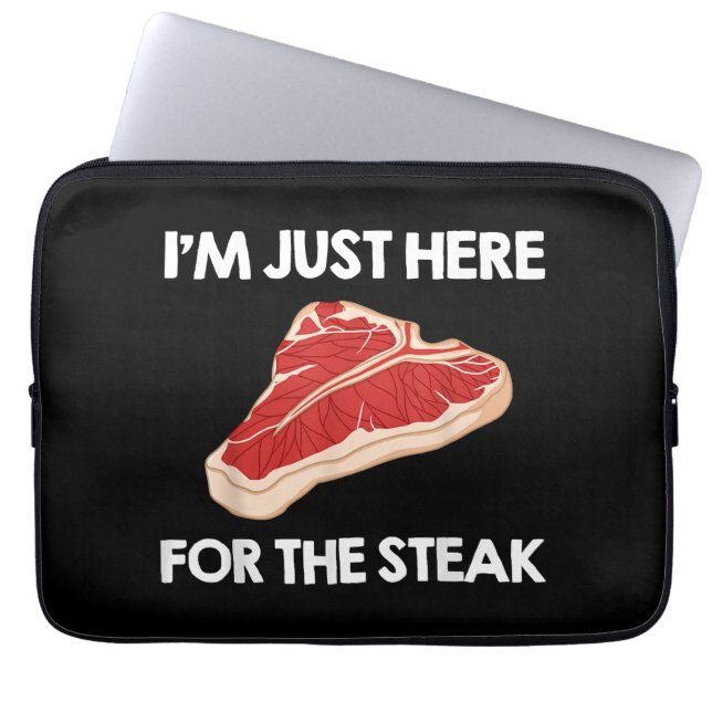 I Love Steak Gift Ribeye House Laptop Sleeve (Front)