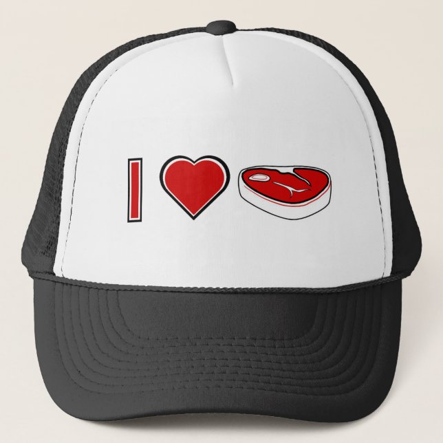 I love Steak Trucker Hat (Front)