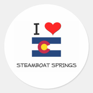 I Love STEAMBOAT SPRINGS Colorado Classic Round Sticker