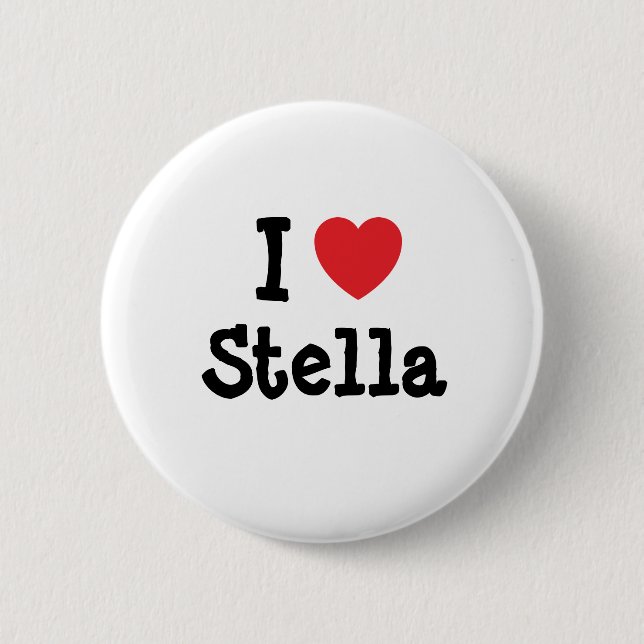 I love Stella heart T-Shirt 6 Cm Round Badge (Front)