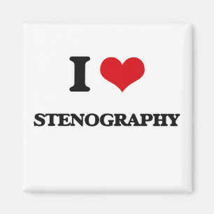 I love Stenography Magnet