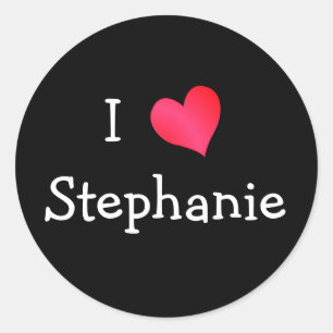 I Love Stephanie Classic Round Sticker