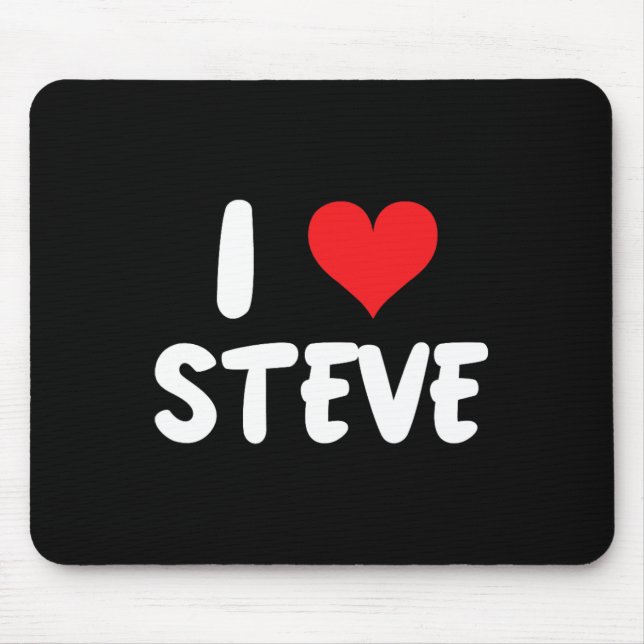 I Love Steve - Heart - Name  Mouse Mat (Front)