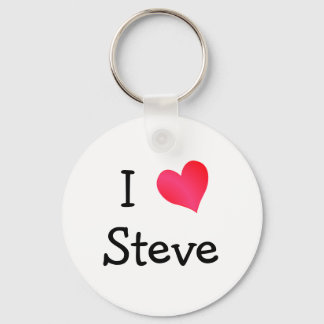 I Love Steve Key Ring