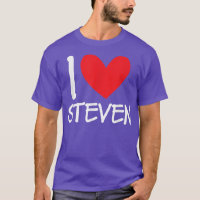 I Love Steven Name Personalized Men Guy BFF Heart