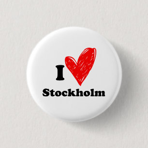 I love Stockholm 3 Cm Round Badge