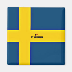 I Love Stockholm, flag of Sweden, Magnet