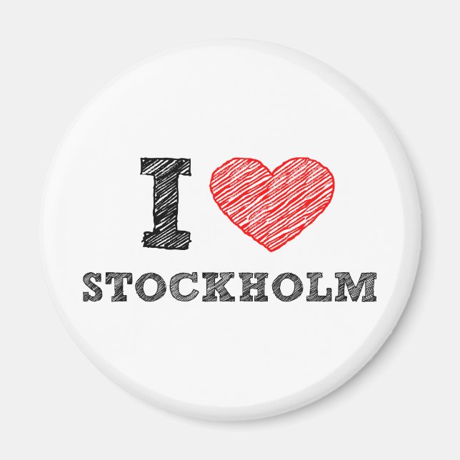 I love Stockholm Magnet (Front)