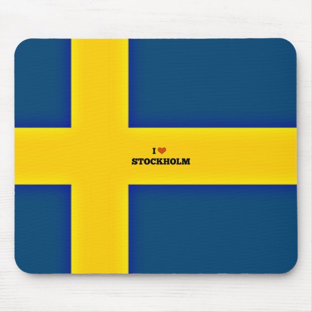 I Love Stockholm Mouse Mat (Front)
