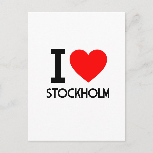 I Love Stockholm Postcard (Front)
