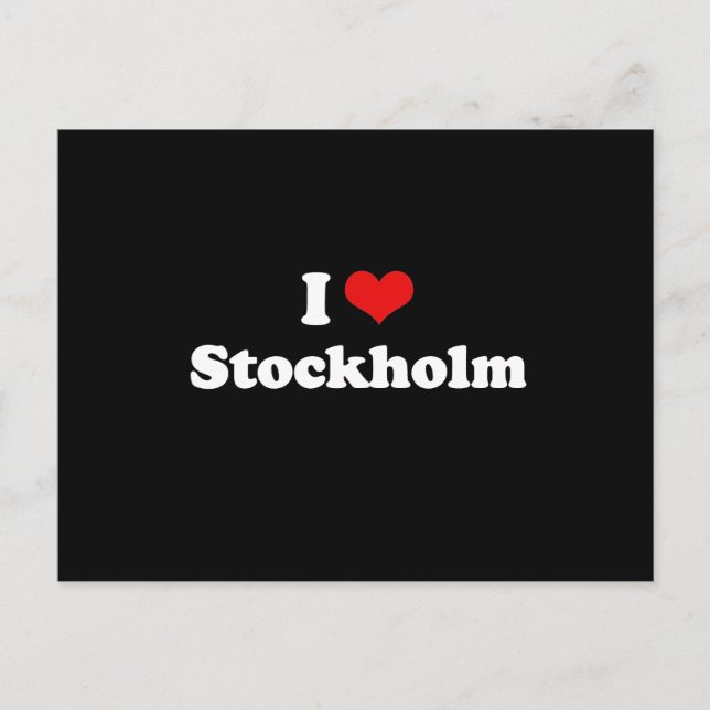 I LOVE STOCKHOLM POSTCARD (Front)