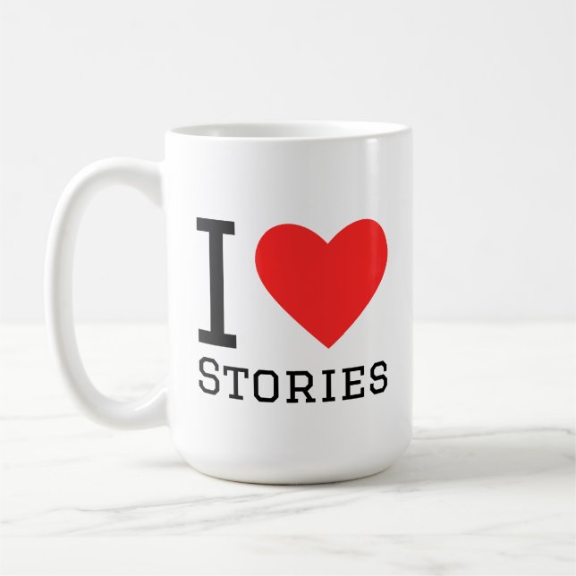 I love stories coffee mug (Left)