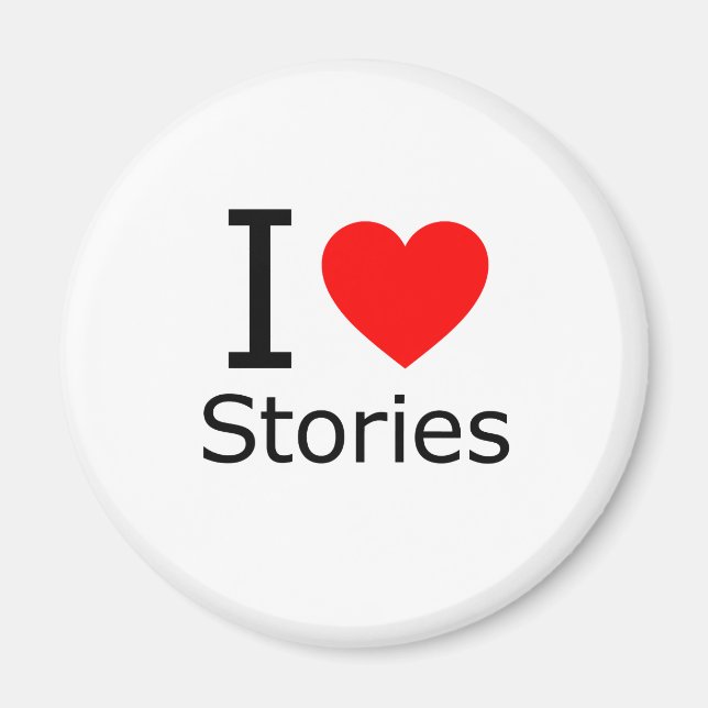 I Love Stories Magnet (Front)
