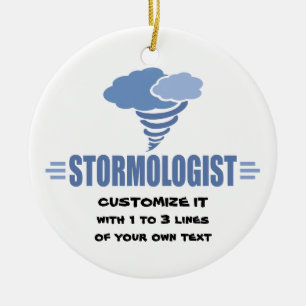 I Love Storms Ceramic Tree Decoration