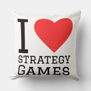 I love strategy games cushion