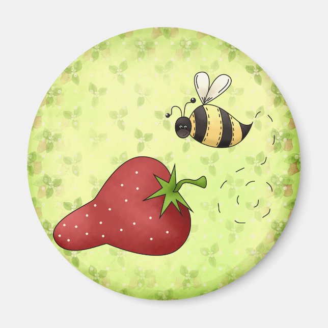 I love Strawberries Magnet (Front)